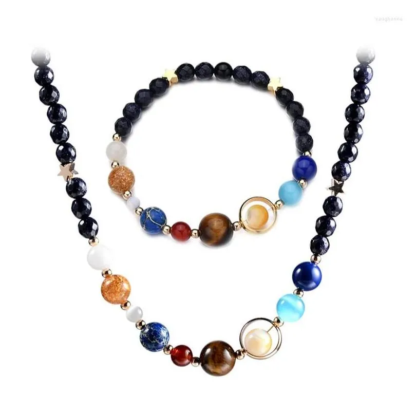 Collana con perline pianeti sistema solare set gioielli_voghion.com