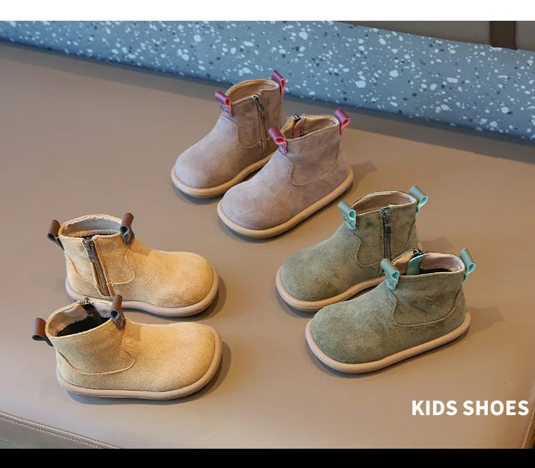Herbst Winter Baby Jungen Mädchen Oxford Wildleder Kinder Casual Kidsnest Outdoor Anti-rutsch Kleinkind Schuhe Plüsch_voghion.com