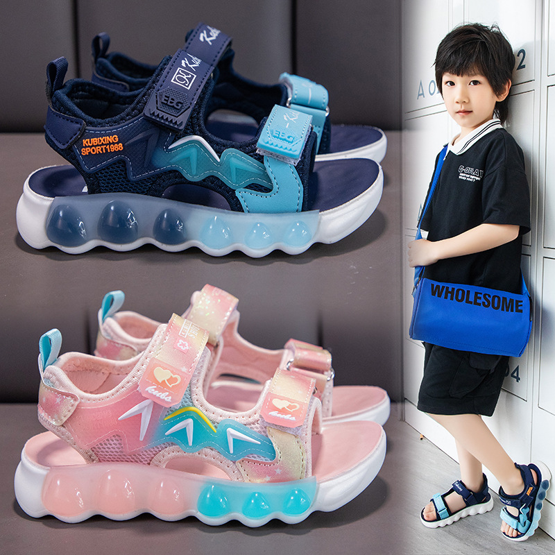 24 Sommer Neue Kindersandalen für Jungen Mädchen Freizeit Strand Sport Weiche Sohle Leichte und Bequeme Schülerschuhe_voghion.com