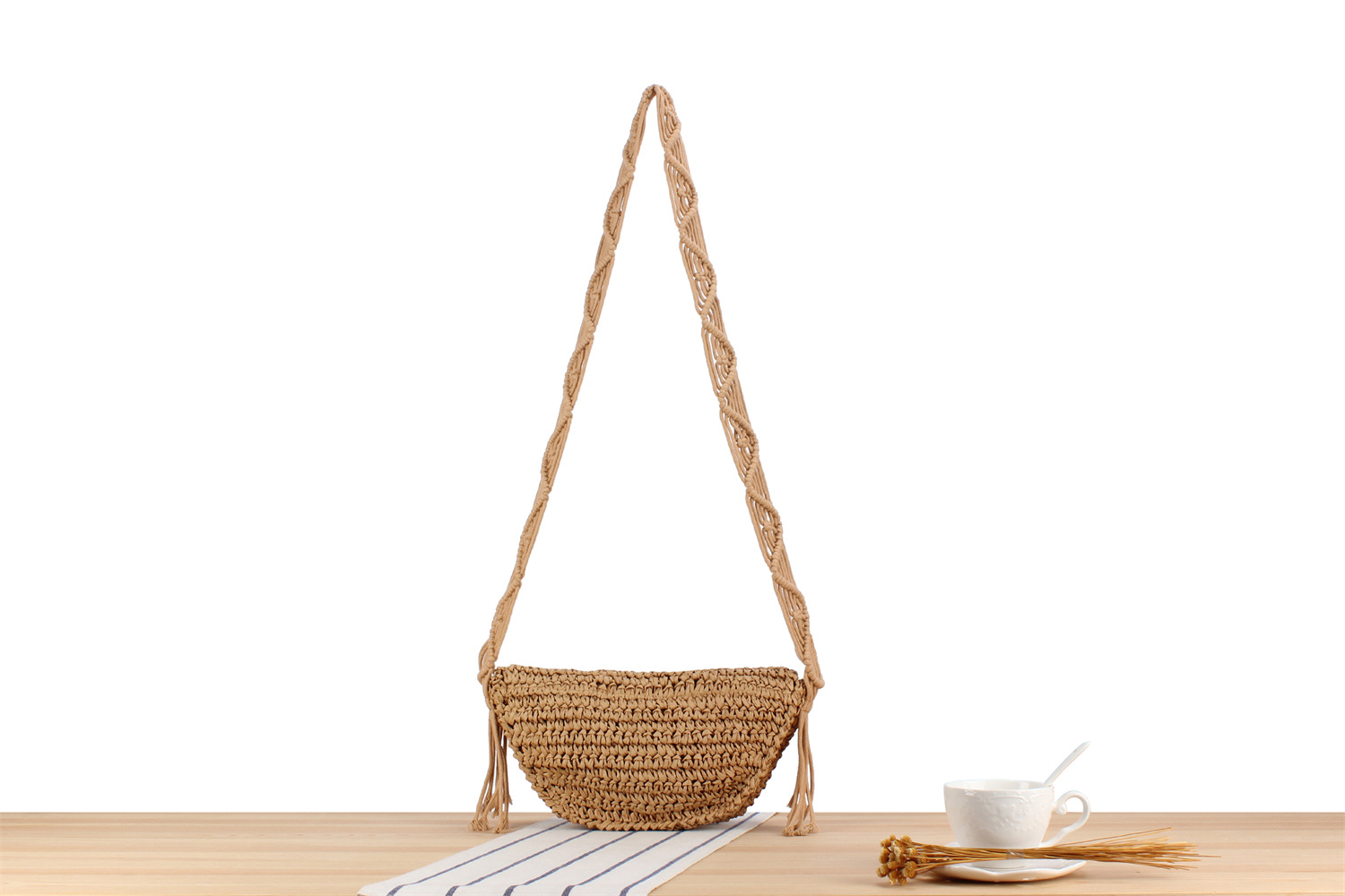 Damenmode Einzel-Schulter-Strohtasche pastoralen Stil Strandtasche_voghion.com