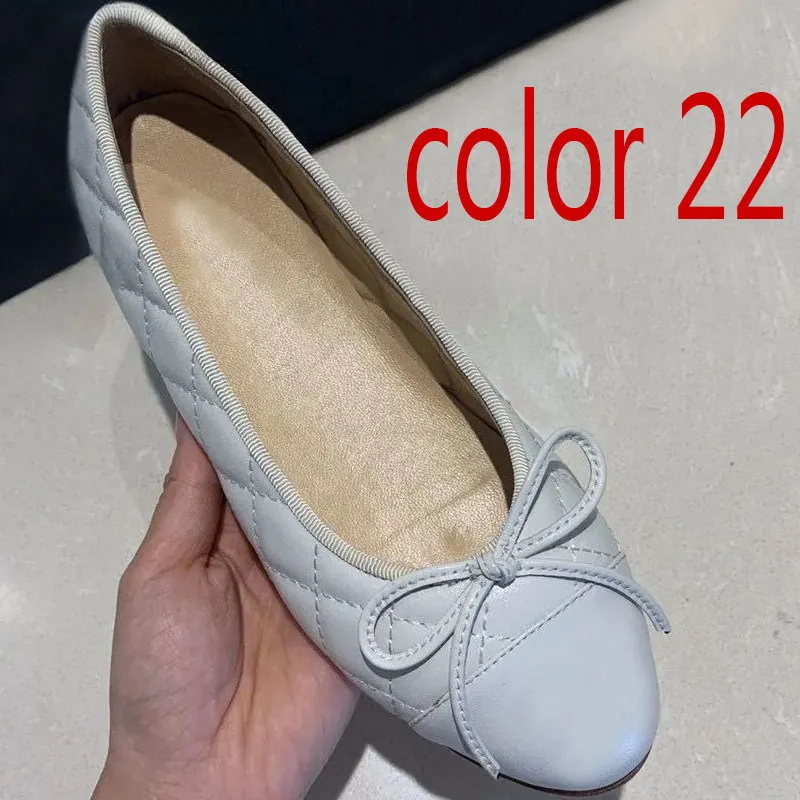 Kleid Damen Designer Ballettschuhe Damen Schuhe Frühling Herbst Neue Bogen Mode Flache Bootsschuh Dame Leder Lazy Dance_voghion.com