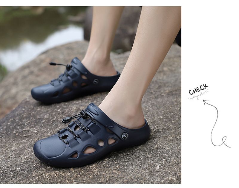 2023 new lace-up EVA outdoor hole soft trend summer beach shoes spot wholesale a generation of hair_voghion.com