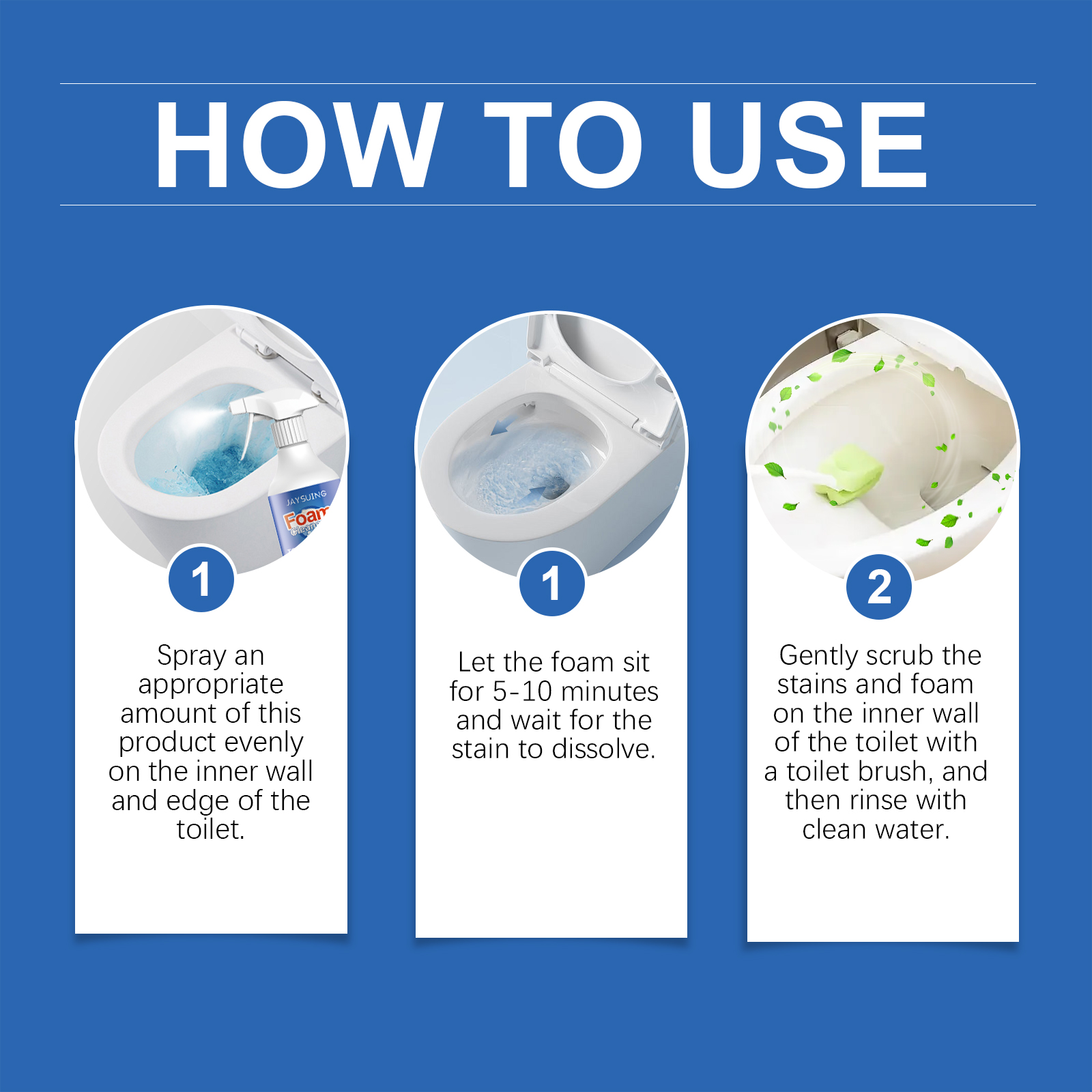 Jaysuing Toilet Foam Cleaner For Toilet Cleaning For Toilet Cleaning For Yellow Home Deodorant Bathroom For Stain Removal_voghion.com