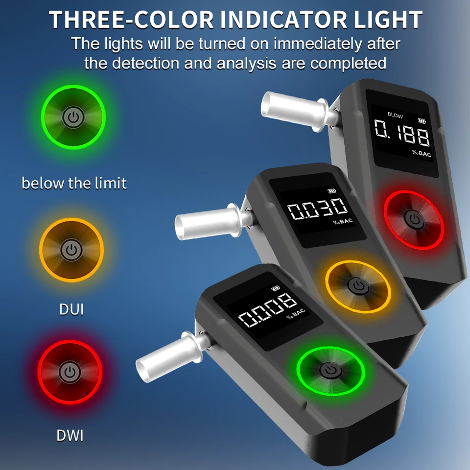High-precision Alcohol Tester Portable Digital Breathalyzer_voghion.com