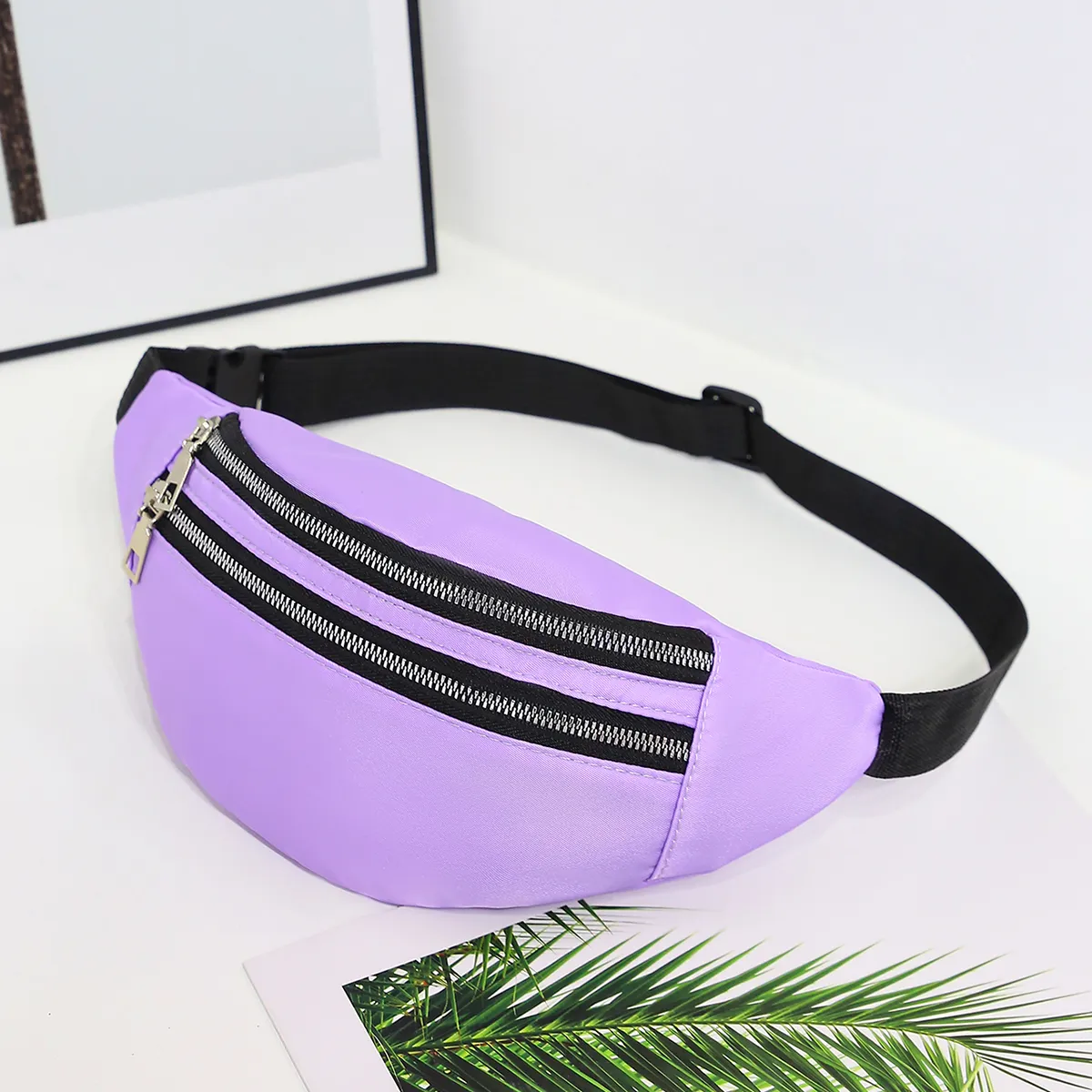 Waist Pack Wallet Purse Casual Large Phone Belt Pouch Women Travel Motorcycle Fanny Banana Bag Hip_voghion.com