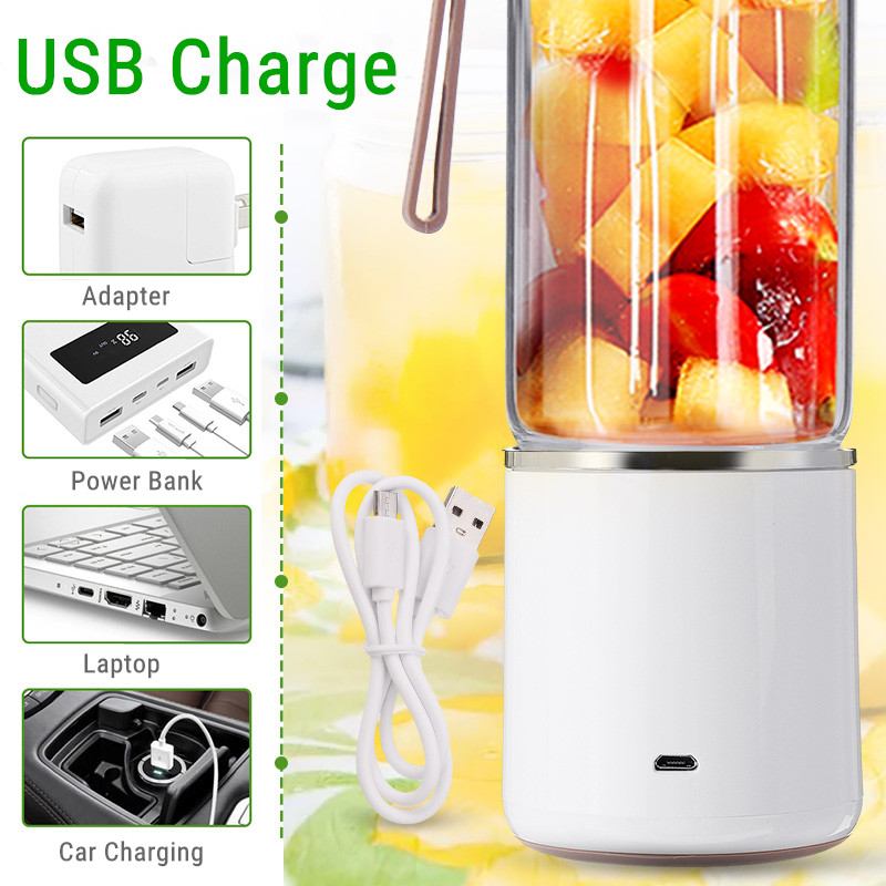 Frullatore portatile per succhi Frullatore elettrico Bottiglia USB Frutta Verdura Fresca Spremiagrumi Mixer Cucina Robot da cucina Fitness Viaggio_voghion.com