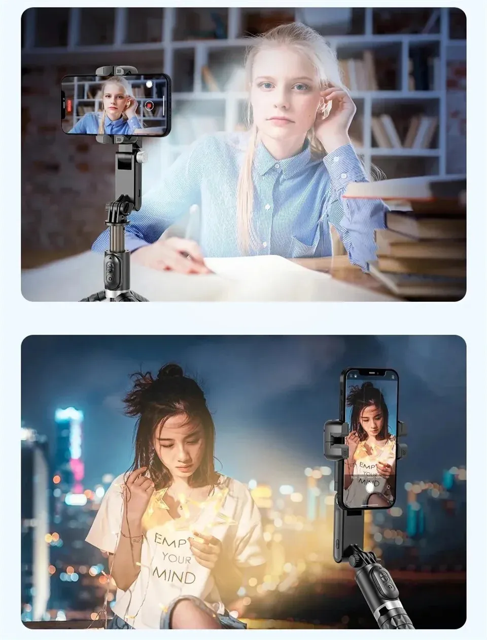 FANGTUOSI 360 Swivel Universal Joint Selfie Stick Tripod With Shutter Fill Light Smartphone Live/Log Stabilizer After_voghion.com