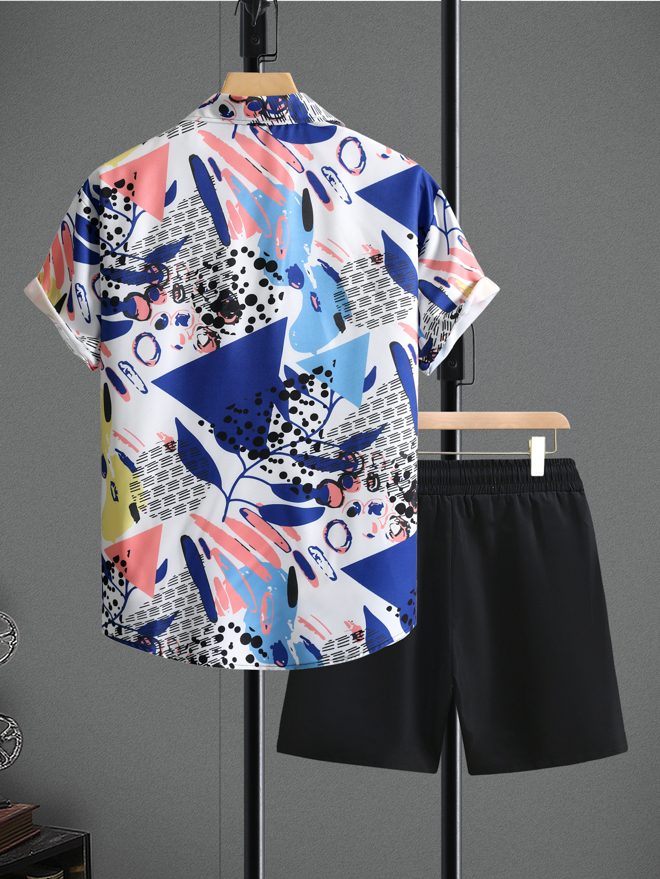 Men's Clothing Short-sleeved Shirt And Shorts Suit Men's Shirt And Pants Summer 2024 New Cross-border Foreign Trade Men's Clothing_voghion.com