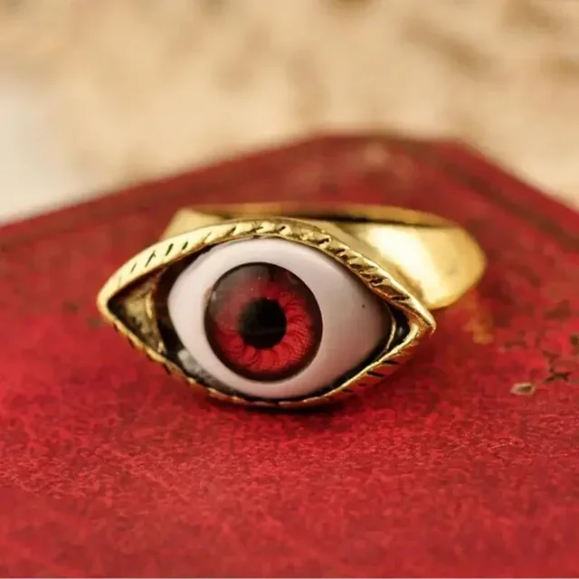 Bague Punk Eyeball pour Hommes Femmes Unisexe Evil Eye Vintage Halloween Bijoux En Gros Bagues Gothiques Exagérées Cadeau Кольца_voghion.com