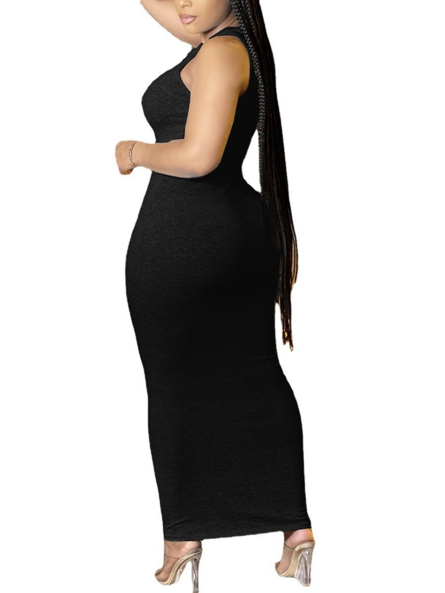 Vêtements pour femmes, couleur unie, sexy, ajouré, fleur brûlée, robe grande taille_voghion.com