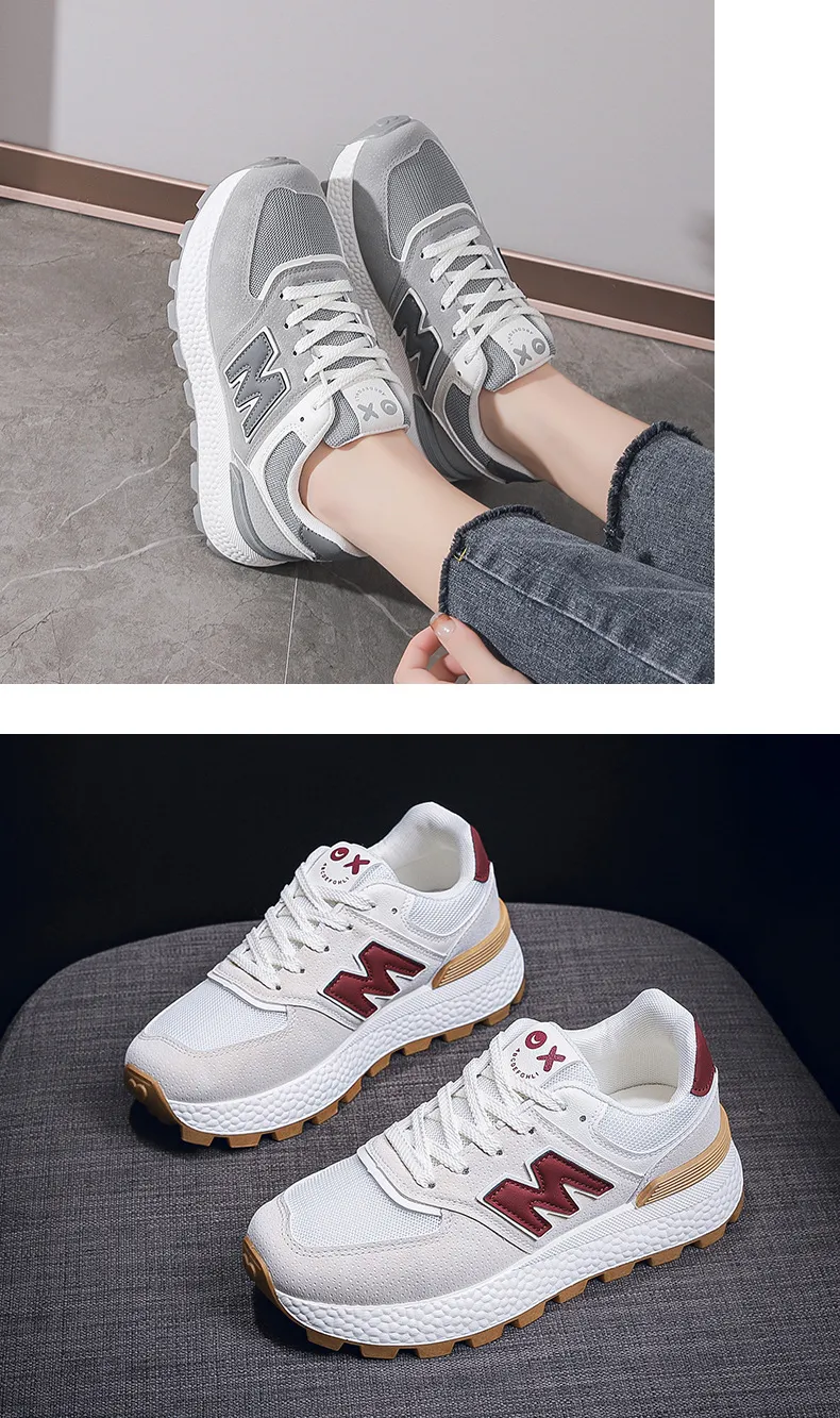 gratis fragt designer dame mænd sneakers sport sort grå brun løbesko åndbare athleisure løbesko_voghion.com