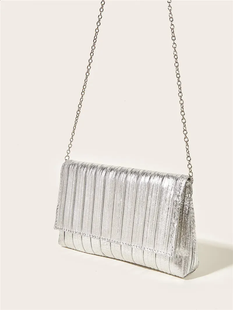 Gold Sequins Evening Clutch for Women 2024 Fashion Party Purse Ladies Chain Shoulder Crossbody Wedding Bags 240830_voghion.com