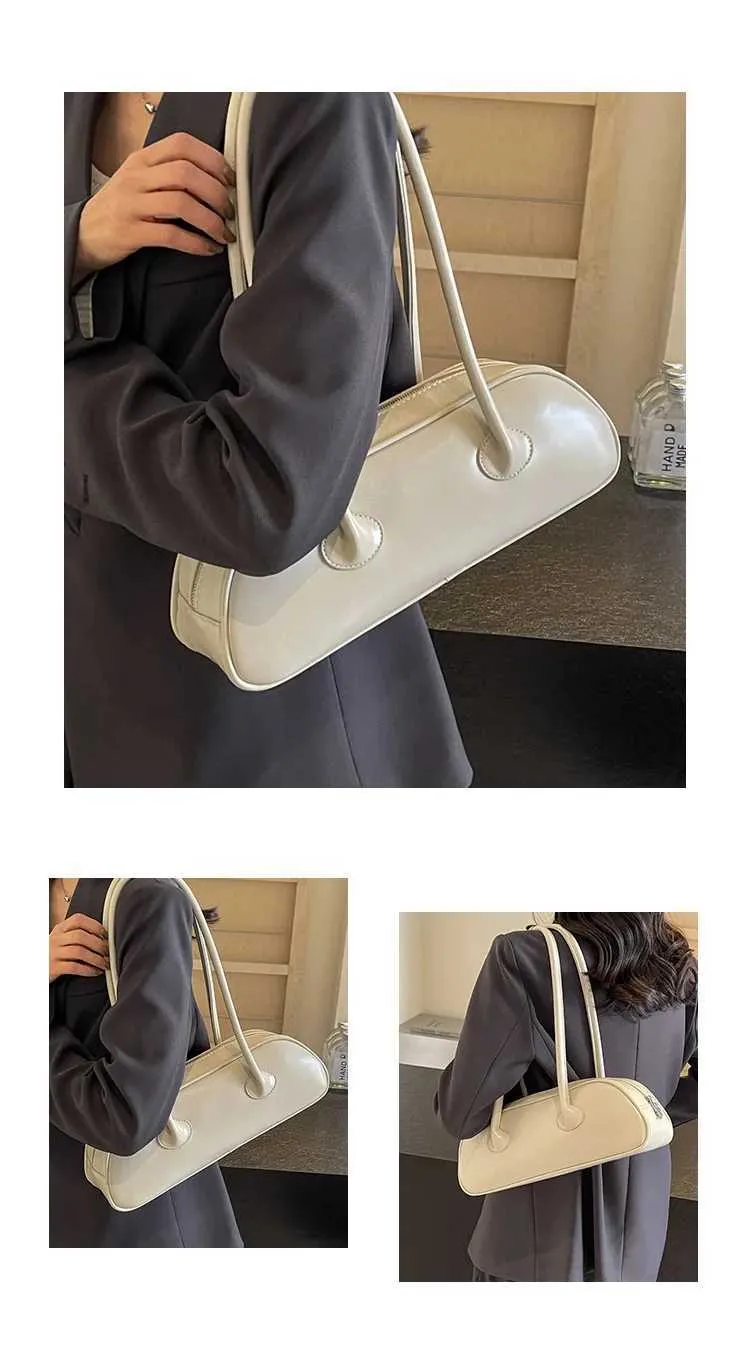 Sac à aisselles en bâton français de grande capacité, version coréenne, tendance féminine, Xiaohongshu, même style, bandoulière simple, porté à la main_voghion.com