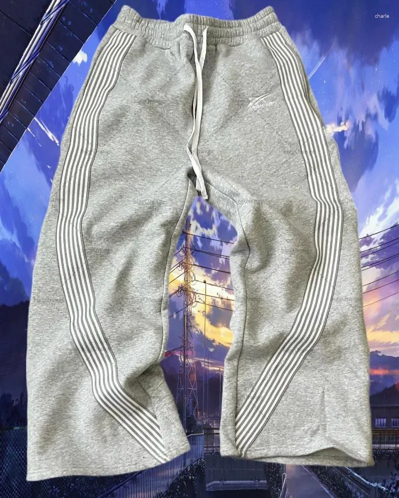 Pantalons pour hommes Haruku Six rayés Street Retro Sports Y2K hommes et femmes été décontracté jogging tendance marque Joggers_voghion.com