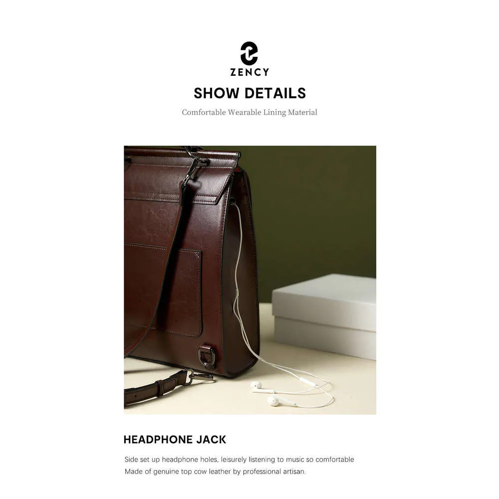 Zency Women's Trend Retro A4 Backpack Preppy Style Student Satchel Laptop School Office Ladies Bags 2024_voghion.com