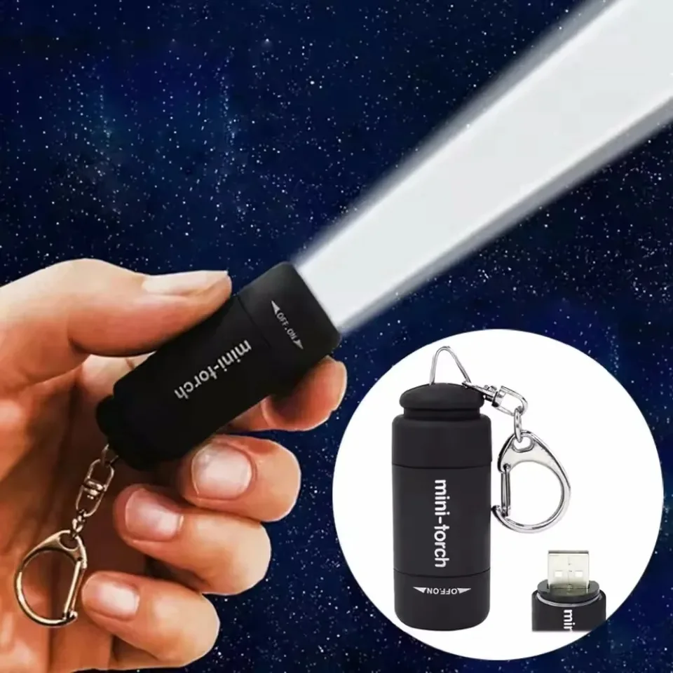 USB-wiederaufladbare LED-Multifunktions-Taschenlampe mit starker Leuchtkraft, wasserdicht, ideal für Outdoor-Aktivitäten wie Wandern und Camping._voghion.com