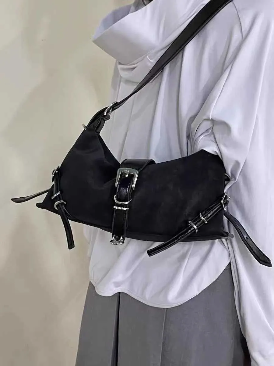 Borsa a tracolla stile punk donna borsa a spalla con catena y2k moda_voghion.com