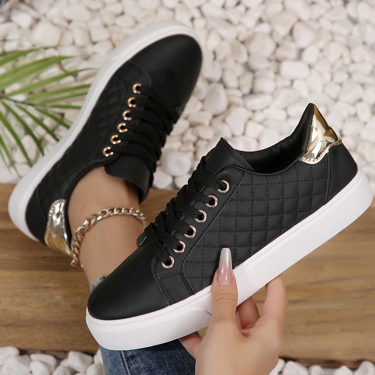 Women's Shoes Large Size Women's Shoes Flat Shoes Round Head Simple Solid Color Casual Shoes Women