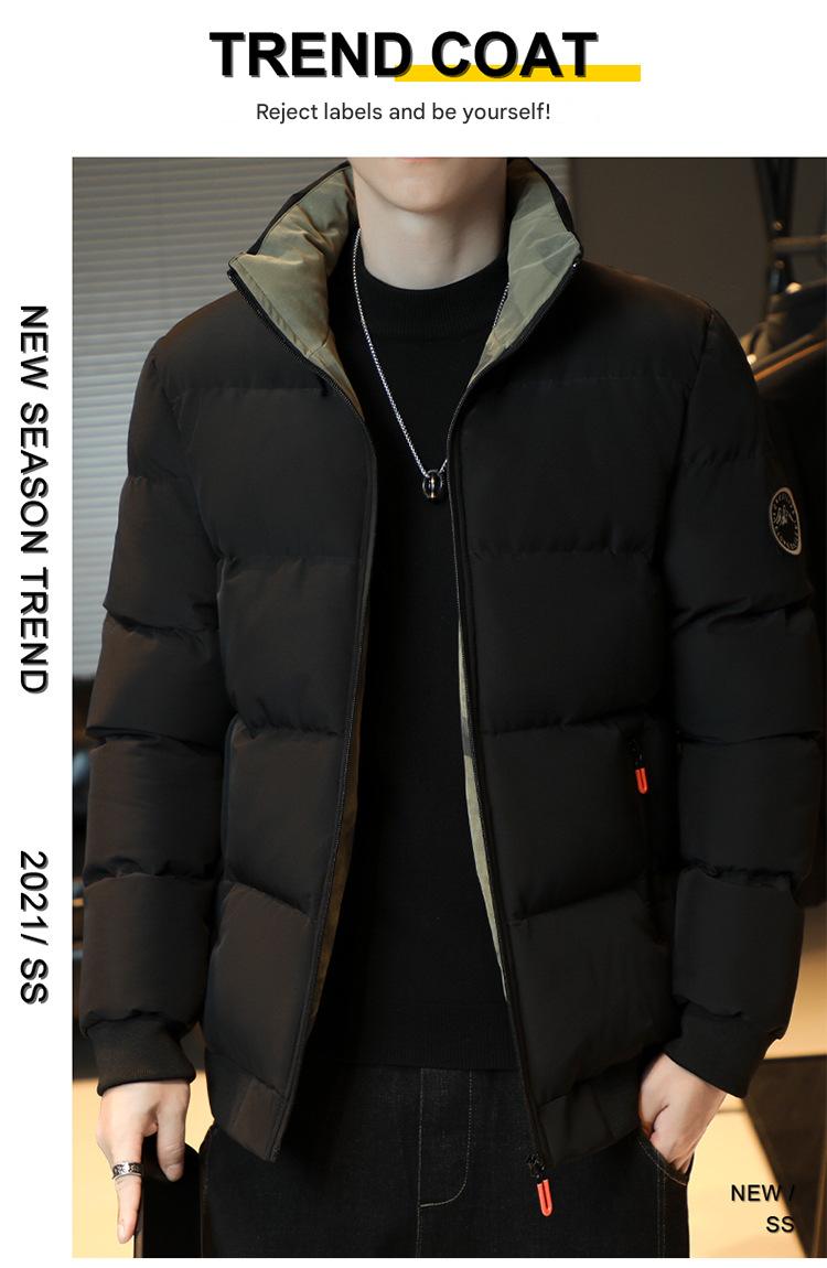 Herrenbekleidung Herren Stehkragen Pufferjacke - Winter Thermomantel mit modischer Steppung (Oversize Trendy Style)​​_voghion.com