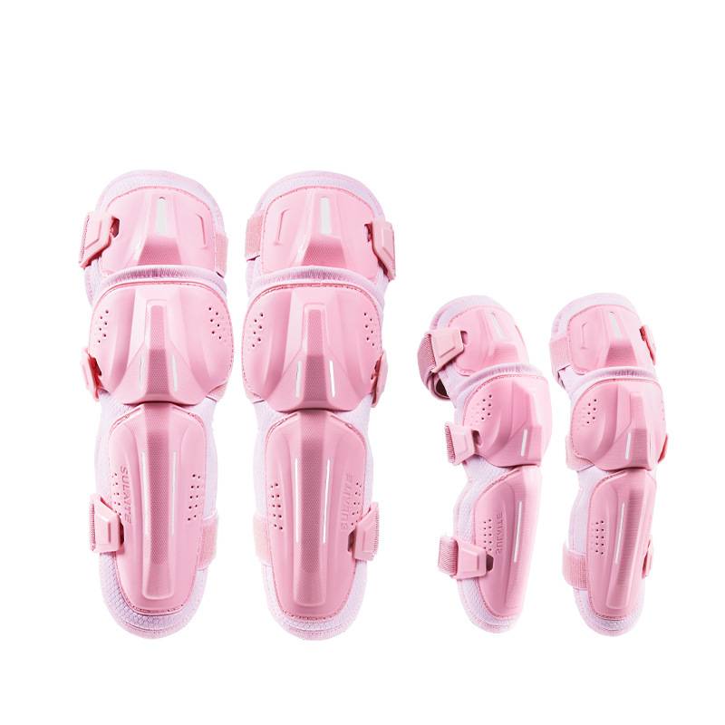 CE2 Certified Motorcycle Knee & Elbow Guards - Breathable Protective Gear For Riding, Racing, Off-Road & Outdoor Sports (Black/Pink)​_voghion.com