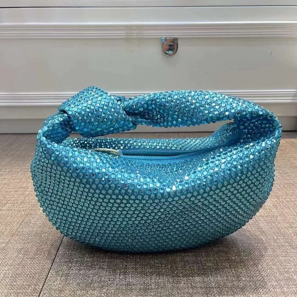Designer Knotted Crsytal Rhie Dia Cloud Women's Handbag Bg Shiny Evening Bag Dinner Party Clutch Purse_voghion.com
