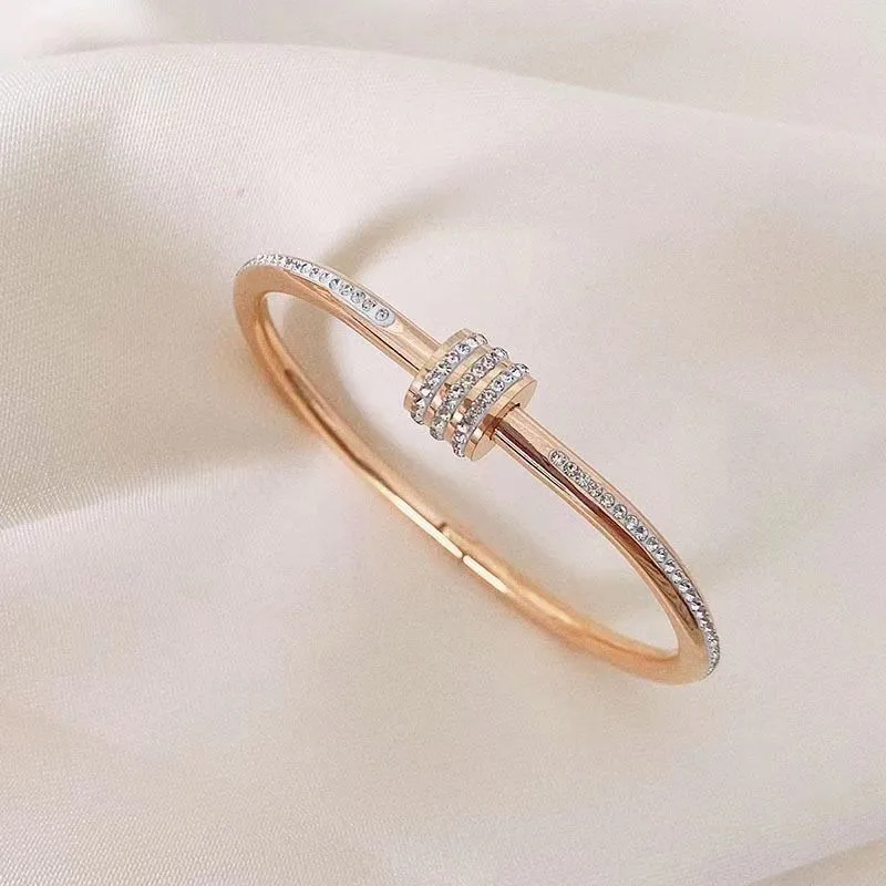 Fashion Design Gold Color Waterproof Stainless Steel Brand Bangles Bracelets For Women Gift Jewelry Designer Women_voghion.com