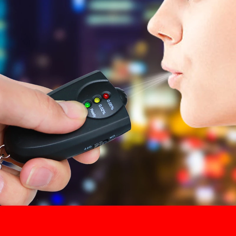 Professional Alcohol Breath Tester Keychain Portable Led Breathalyzer_voghion.com