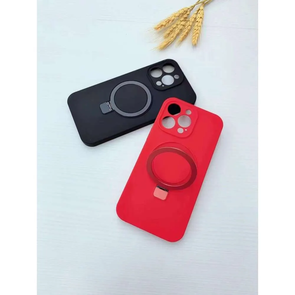 Vloeibare siliconen voor iPhone 15 magnetische standaard mobiele telefoon beschermhoes AP 16 anti-val_voghion.com