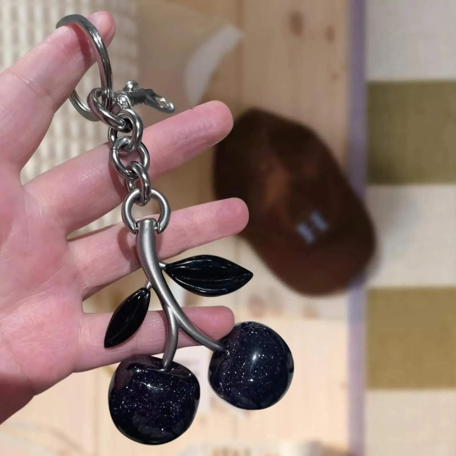 Bag Cute Keychain with Metal Key Ring and Clip Cherry Charm PurseBags Accessories for Women 240813_voghion.com