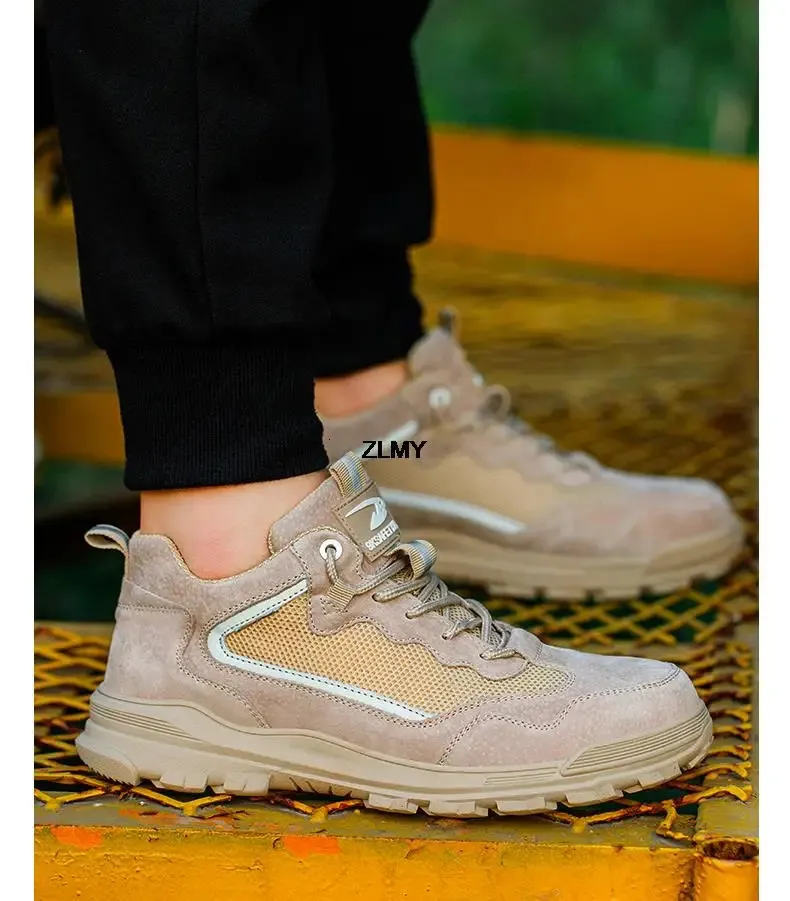 Chaussures de sécurité pour hommes, sans embouts métalliques, embouts en plastique, isolées, 6 kV, réfléchissantes, 250402_voghion.com