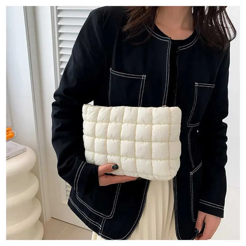 Borsa a mano piccola, piccola, portatile, quadrata, trapuntata, per cosmetici da donna, semplice, per rossetto e toilette_voghion.com