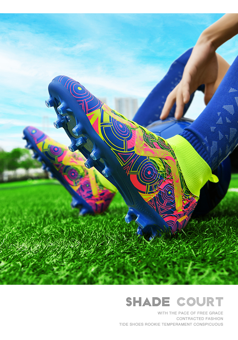 Sapatos de futebol ao ar livre Tênis masculinos Botas de futebol Adolescentes Adultos Crianças Chuteiras Antiderrapantes Ultraleve Unissex Turf Futsal_voghion.com