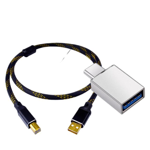 Καλώδιο USB HIFI DAC A-B Alpha 4N OFC Ψηφιακό AB Ήχος A σε B υψηλής ποιότητας Καλώδιο δεδομένων HiFi τύπου A σε τύπο B_voghion.com