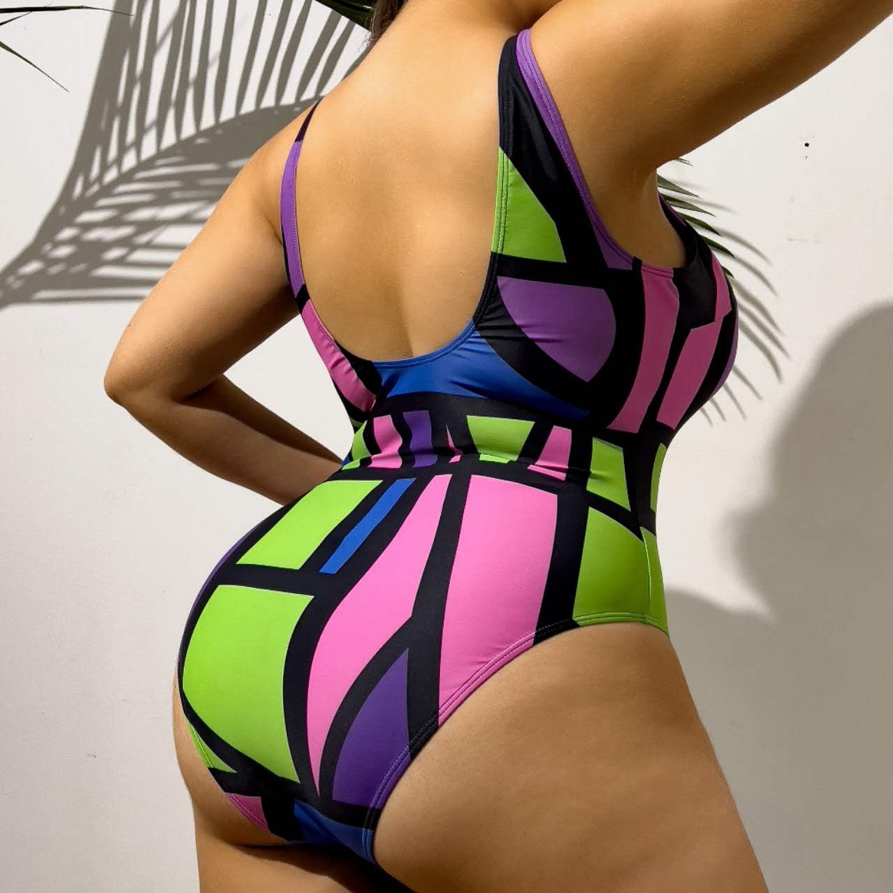 Frauen Sexy Große Größe Leopard Print Hohe Taille Split Bikini Bademode Hersteller Großhandel_voghion.com