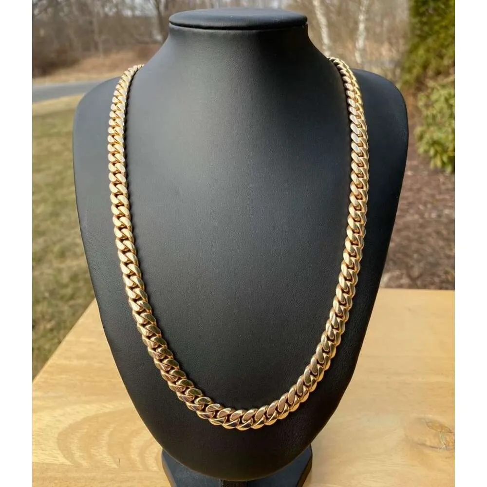 Bijoux Hip Hop en gros, plaqué or véritable 20mm 10K, collier à maillons cubains Miami solide personnalisé pour hommes, vente en gros_voghion.com