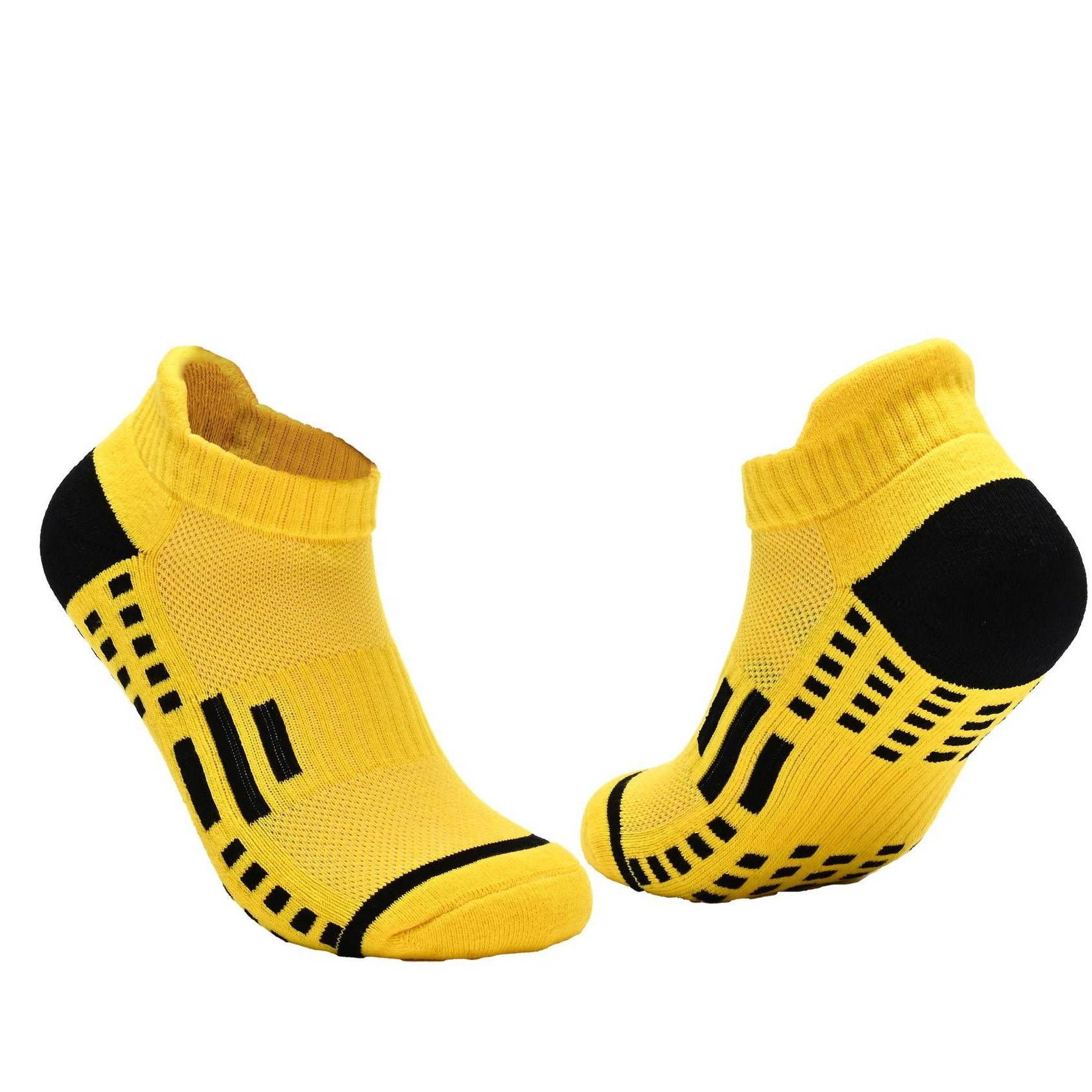 Meias de badminton unissex de cano baixo com sola antiderrapante em tecido atoalhado, meias esportivas respiráveis de algodão para corrida e estilos de vida ativos (6 cores)_voghion.com