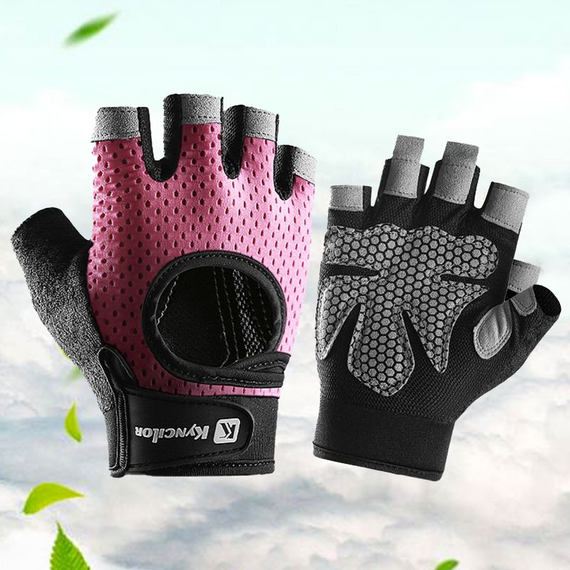 SportLife 1 par träningspass Halvfinger Handflatsskydd Nylon Andas träningsgymnastikhandskar för Fiess_voghion.com