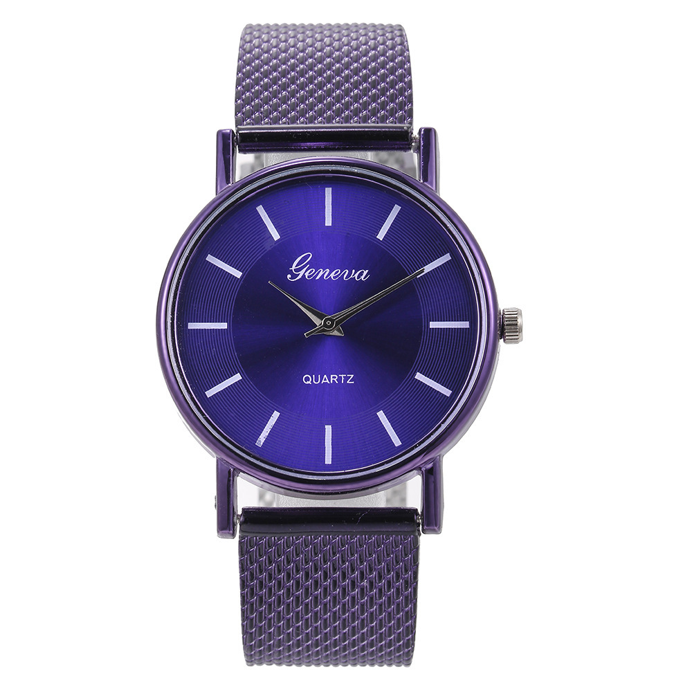 Paar-Unisex-Uhr, Damen-Studenten-Mode-Mesh-Quarzuhr_voghion.com