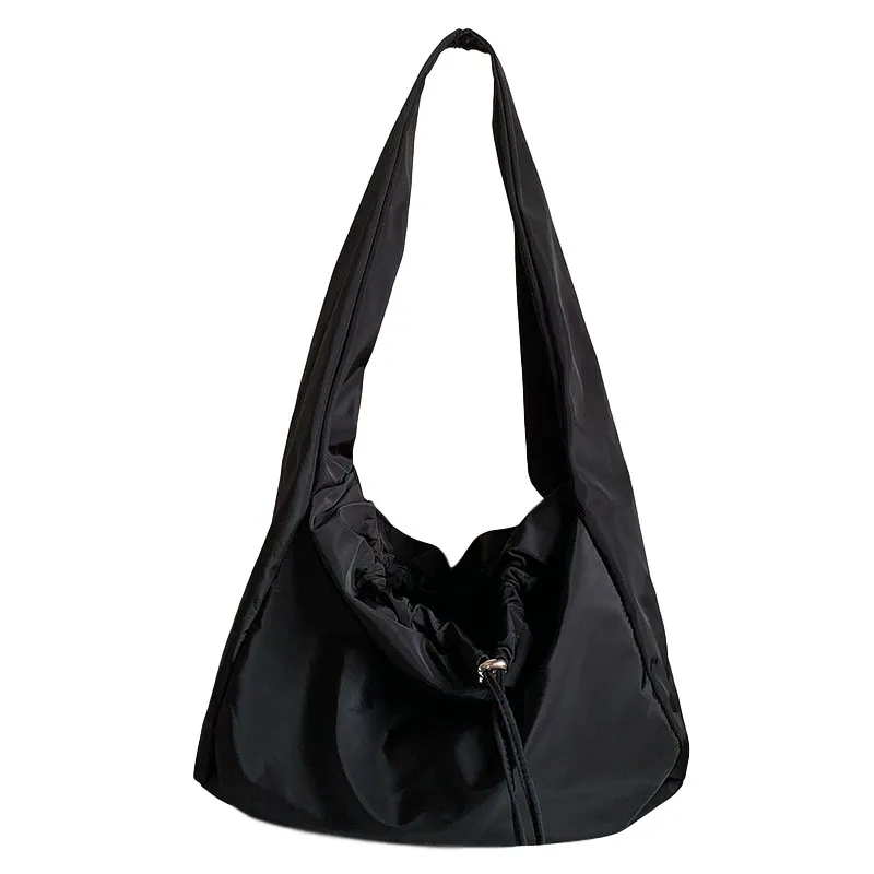 Große Kapazität Nylon Schulter weibliche Reise leichte Tote Casual Solide Farbe Crossbody Designer Hobo Bag Geldbörse_voghion.com