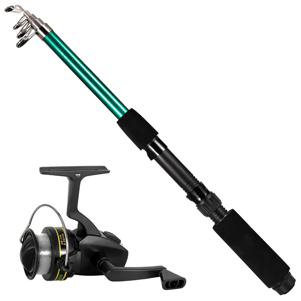 Rod Combo Telescopic Pole With Spinning Reel Hook Fishing Soft Tube Float Accessories 127PCS_voghion.com