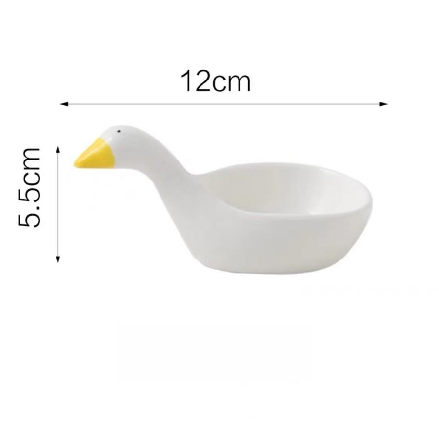 Keramisk sausfat, svaneformet krydderfat, smakstallerken, eddiksaus, chilisaus, sennepssalatsausfat, krydderdippfat til hot pot_voghion.com