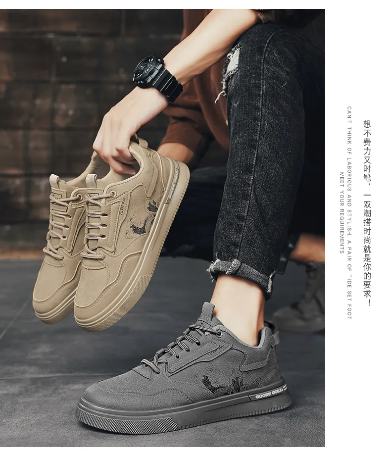 CYYTL Herrenschuhe Casual Sneakers Leder Plattform Modedesigner Sport Outdoor Laufen Arbeit Sicherheit Tennis Männliche Halbschuhe_voghion.com