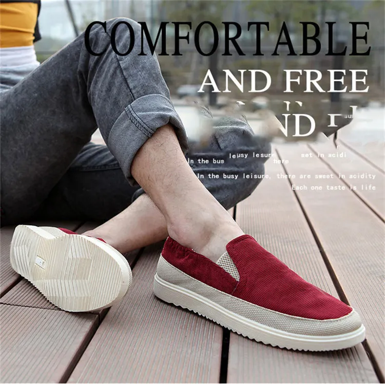 Summer Low Top Canvas One Step For Lazy Men's Casual Trendy Shoes Free Of Shipping 456_voghion.com