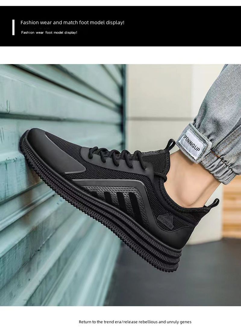 [Preferred] 8109 New Comfortable Breathable Flying Mesh Soft Sole High Quality Trendy Men's Shoes_voghion.com