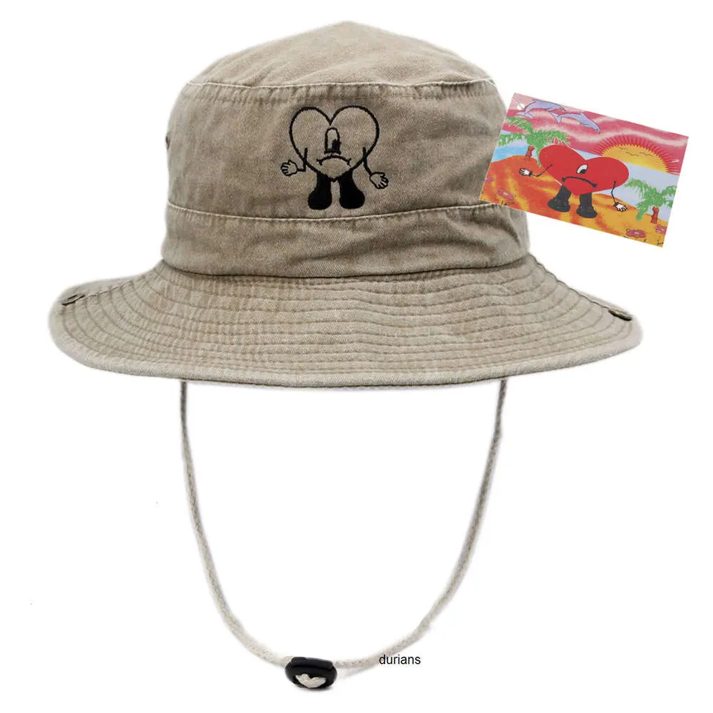 Wide Brim Cotton Embroidered Bad Bunny Fisherman Hats UN VERANO SIN TI Bucket Woman Summer Foldable Sun Man Beach Hat_voghion.com