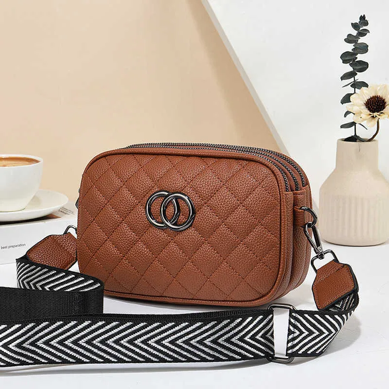 Sac à bandoulière simple Grid avec large bandoulière élégante, nouvelle collection C241216C241217_voghion.com