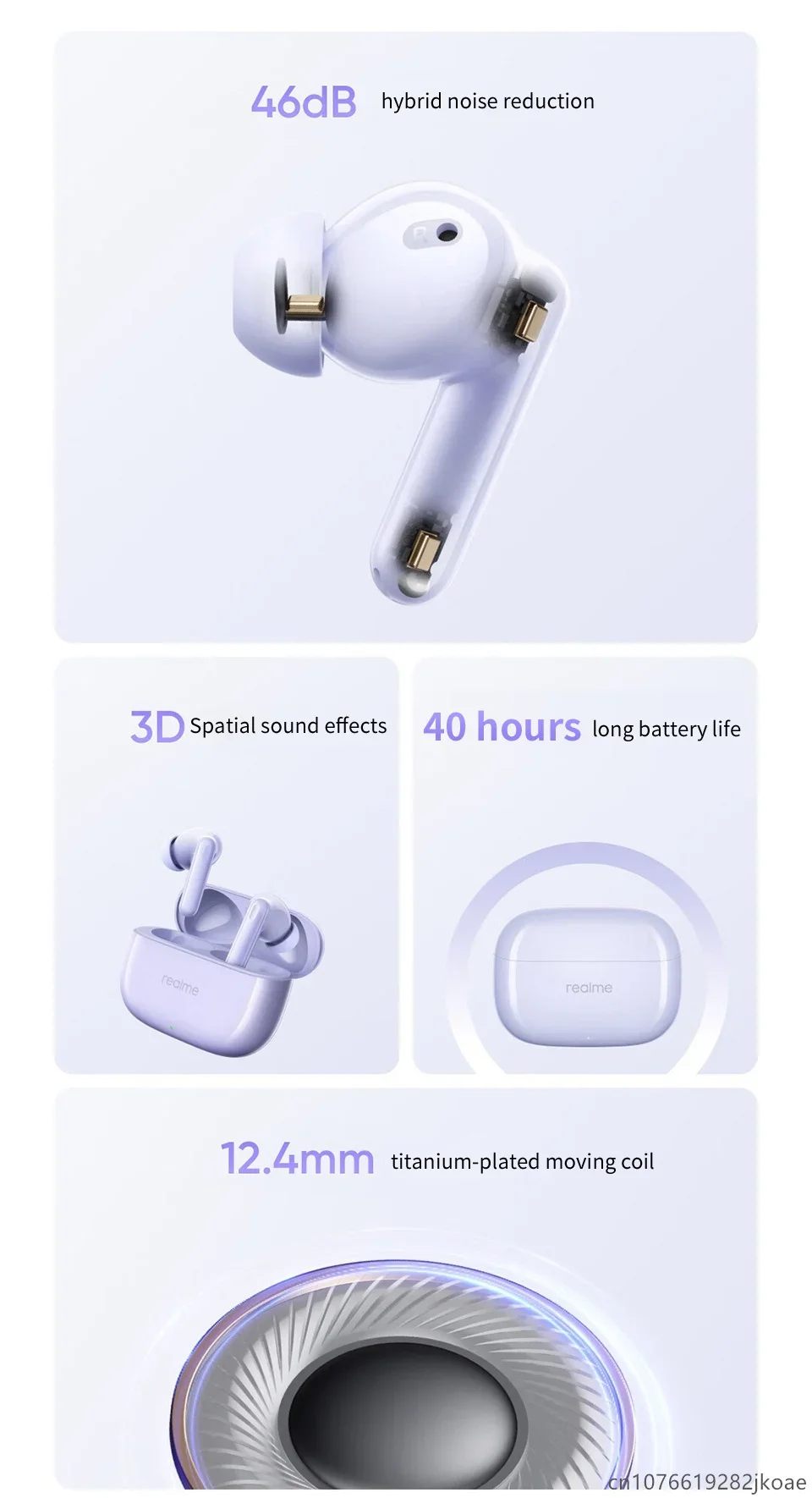 Realme Buds T310 Tws Wireless Bluetooth Headphones With Anc Mic_voghion.com
