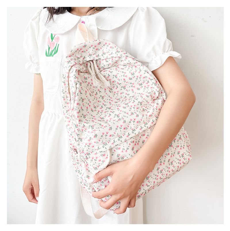 Schultasche weibliche kleine frische literarische Allgleiches Freizeit Blumenmädchen Student Rucksack_voghion.com