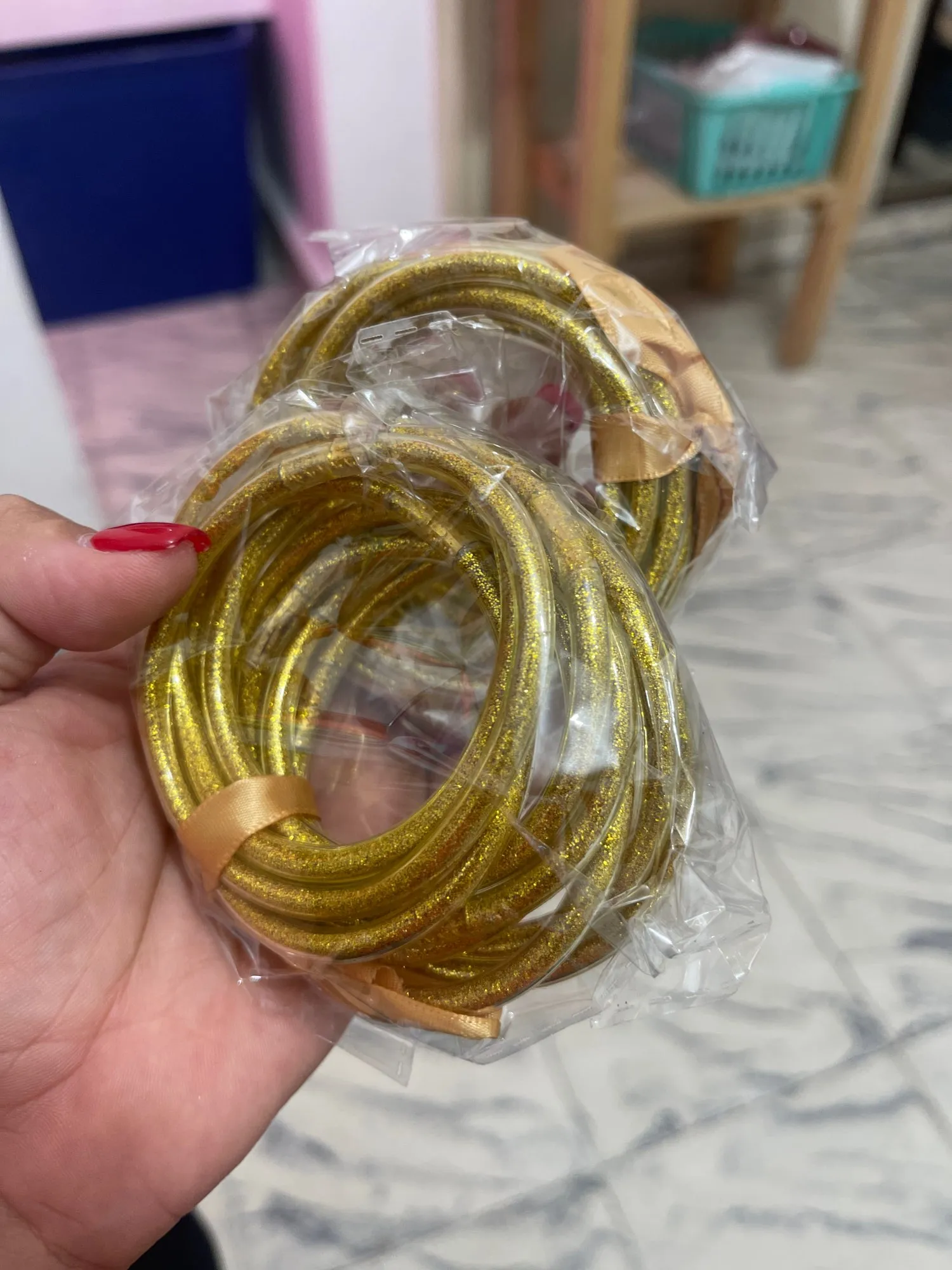 Bangle 9pcs/set Glitter Jelly Bangles Bracelets Set For Women Filled Silicone Girls_ipsvogv.com