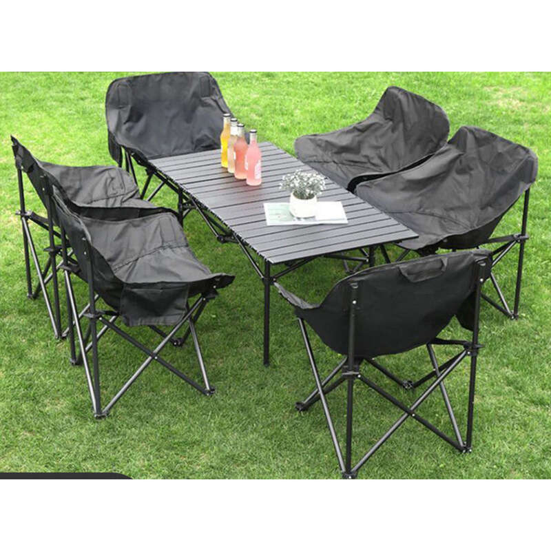 Udendørs sammenklappelig transportabel kyllingerullebord Picnicbord og stolebod Picniccampingudstyr fuld af_voghion.com